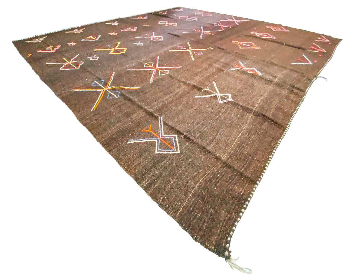 11x12 Brown Turkish Tribal Rug