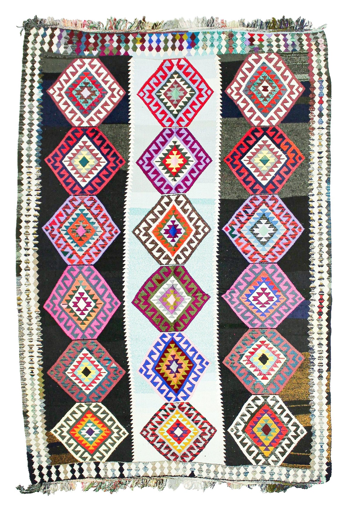 8x11 Multicolor Turkish Tribal Rug
