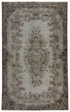 6x9 Gray Turkish Overdyed Rug