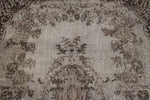 6x9 Gray Turkish Overdyed Rug