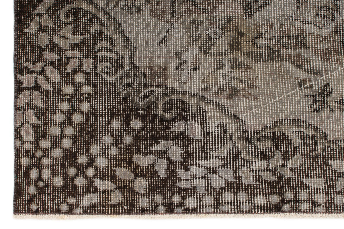 6x9 Gray Turkish Overdyed Rug