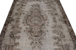 6x9 Gray Turkish Overdyed Rug