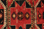4x9 Red and Brown Turkish Tribal Runner