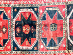 4x9 Red and Brown Turkish Tribal Runner