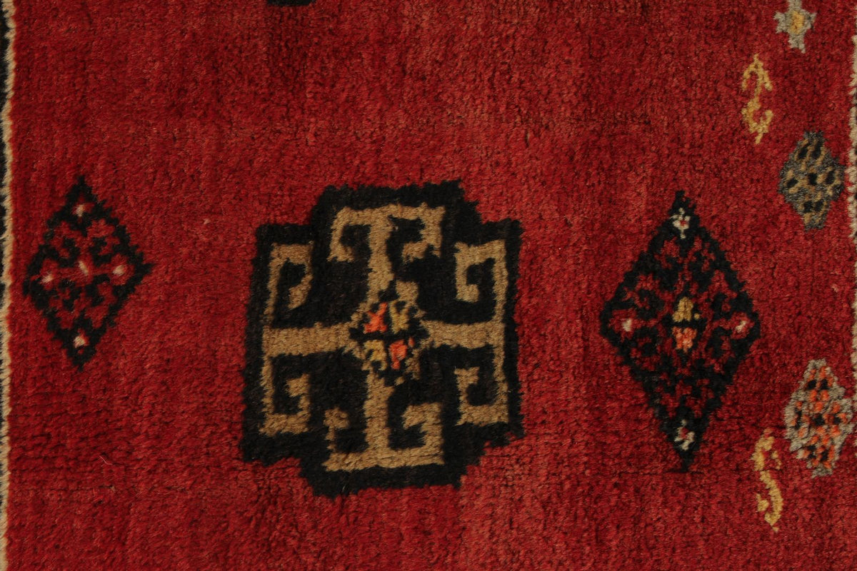 4x9 Red and Brown Turkish Tribal Runner