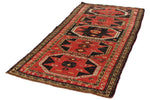 4x9 Red and Brown Turkish Tribal Runner