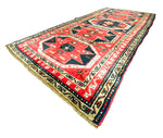 4x9 Red and Brown Turkish Tribal Runner