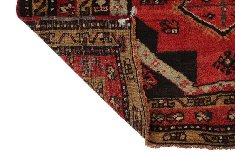 4x9 Red and Brown Turkish Tribal Runner