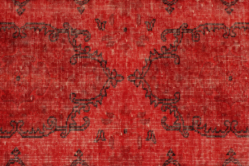 3x13 Red Turkish Overdyed Runner