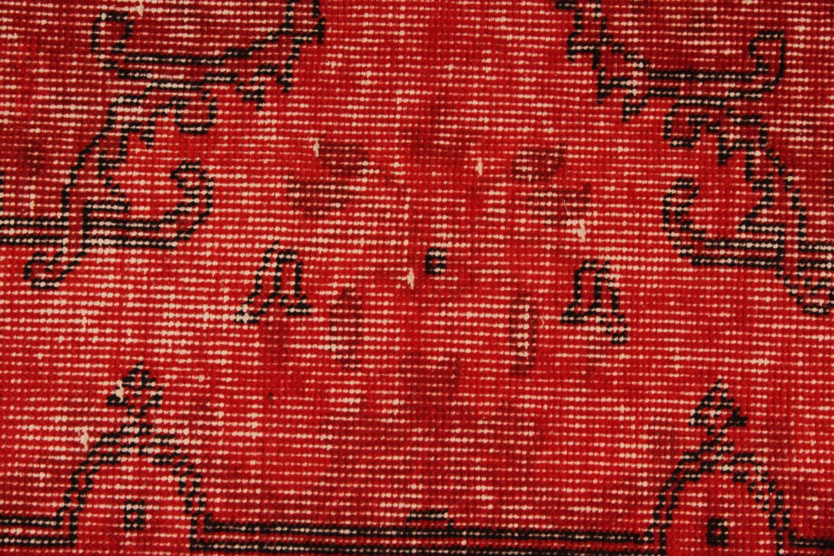 3x13 Red Turkish Overdyed Runner