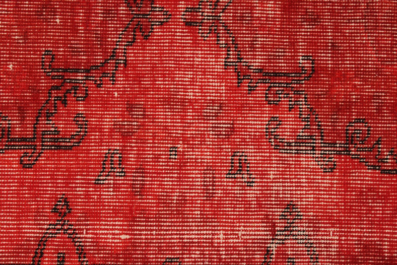 3x13 Red Turkish Overdyed Runner