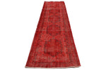 3x13 Red Turkish Overdyed Runner