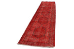 3x13 Red Turkish Overdyed Runner