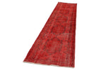 3x13 Red Turkish Overdyed Runner