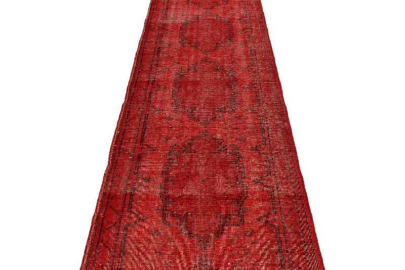 3x13 Red Turkish Overdyed Runner
