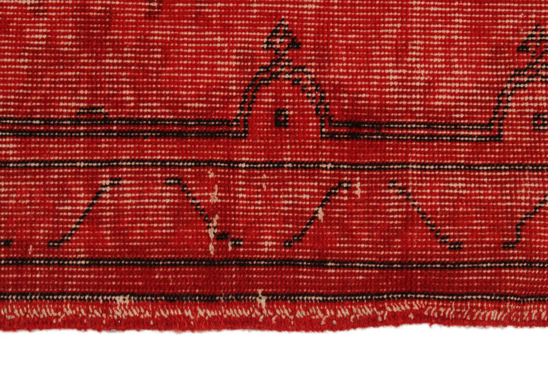3x13 Red Turkish Overdyed Runner