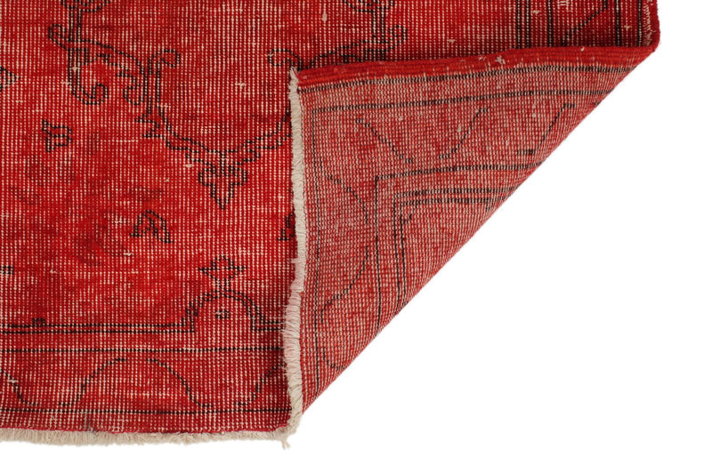 3x13 Red Turkish Overdyed Runner