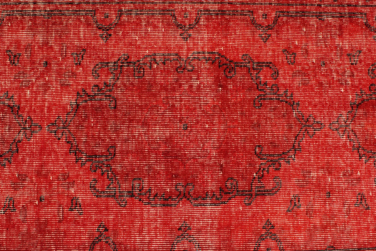 3x13 Red Turkish Overdyed Runner