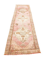 3x11 Pink and Green Turkish Tribal Runner