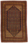 4x7 Navy and Gold Persian Traditional Rug