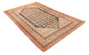 Vintage Handmade 4x7, Navy and Gold Anatolian Turkish Oushak Distressed Area Rug