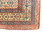 Vintage Handmade 4x7, Navy and Gold Anatolian Turkish Oushak Distressed Area Rug