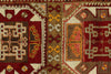 4x7 Red and Olive Green Turkish Tribal Rug