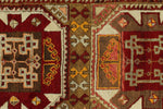 4x7 Red and Olive Green Turkish Tribal Rug
