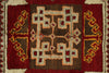 4x7 Red and Olive Green Turkish Tribal Rug