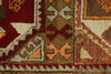 4x7 Red and Olive Green Turkish Tribal Rug