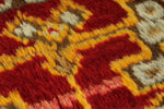 4x7 Red and Olive Green Turkish Tribal Rug