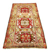Vintage Handmade 4x7 Red and Olive Green Anatolian Turkish Tribal Distressed Area Rug