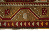 4x7 Red and Olive Green Turkish Tribal Rug