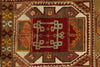 4x7 Red and Olive Green Turkish Tribal Rug