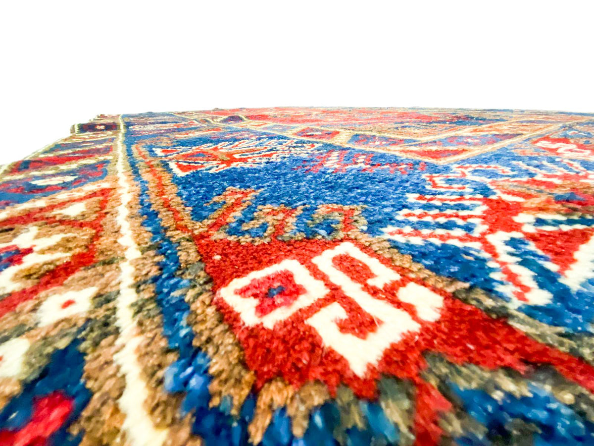 4x6 Red and Navy Turkish Tribal Rug