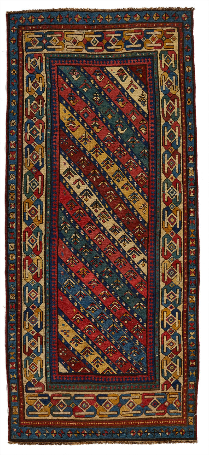 4x8 Handmade Vintage Anatolian Handmade Tribal Runner