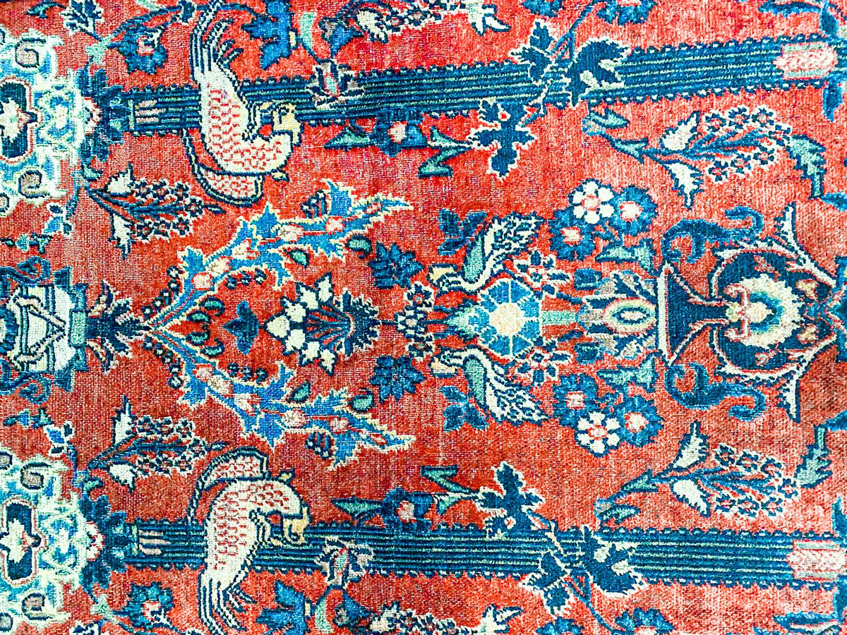 4x6 Red and Navy Persian Traditional Rug