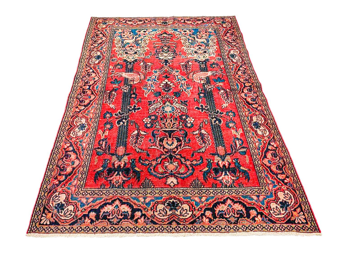 4x6 Red and Navy Persian Traditional Rug