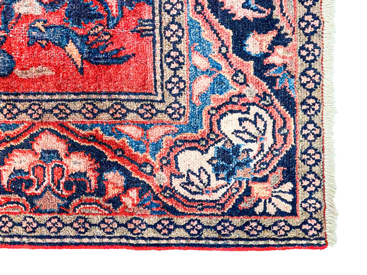 4x6 Red and Navy Persian Traditional Rug