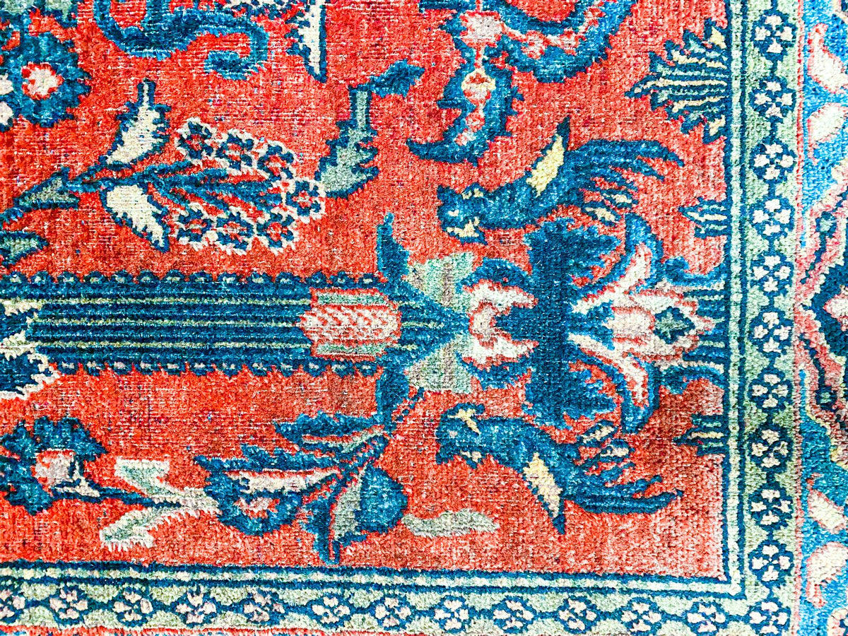 4x6 Red and Navy Persian Traditional Rug