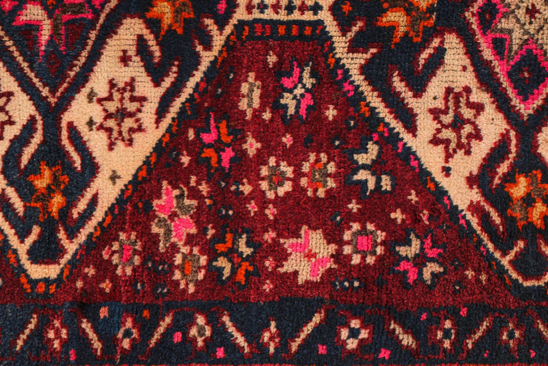 3x7 Red and Purple Turkish Tribal Runner