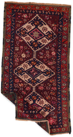 3x7 Red and Purple Turkish Tribal Runner