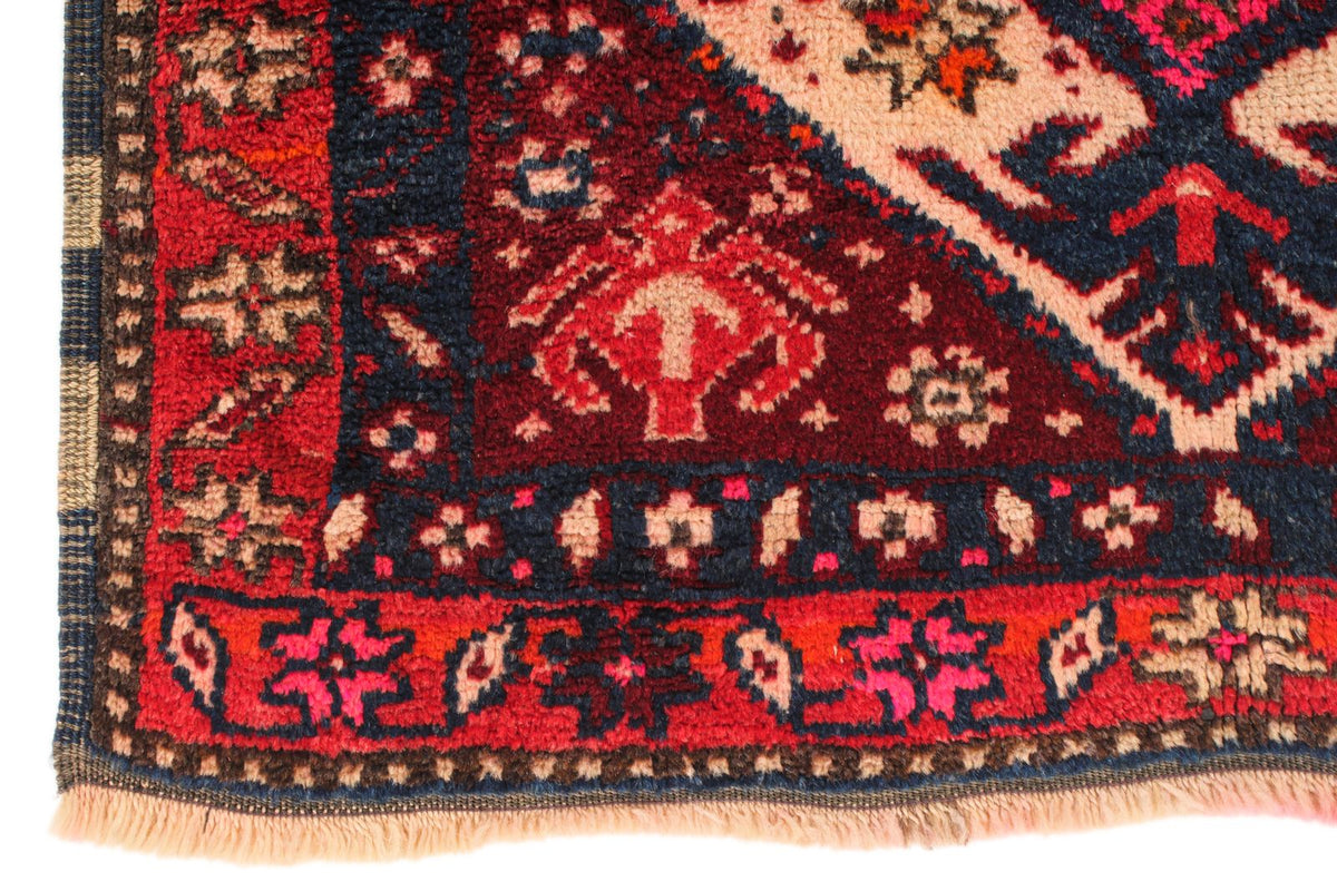 3x7 Red and Purple Turkish Tribal Runner