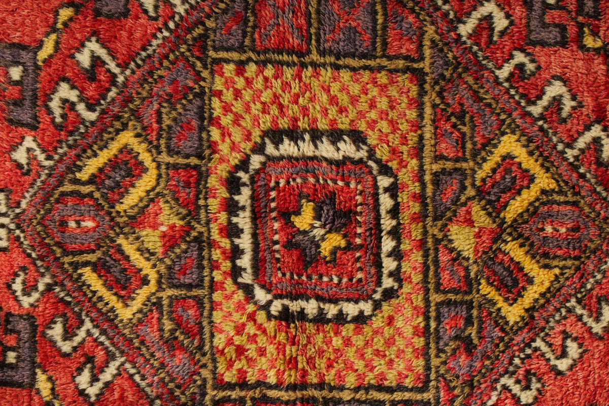 4x6 Red and Purple Kazak Tribal Rug