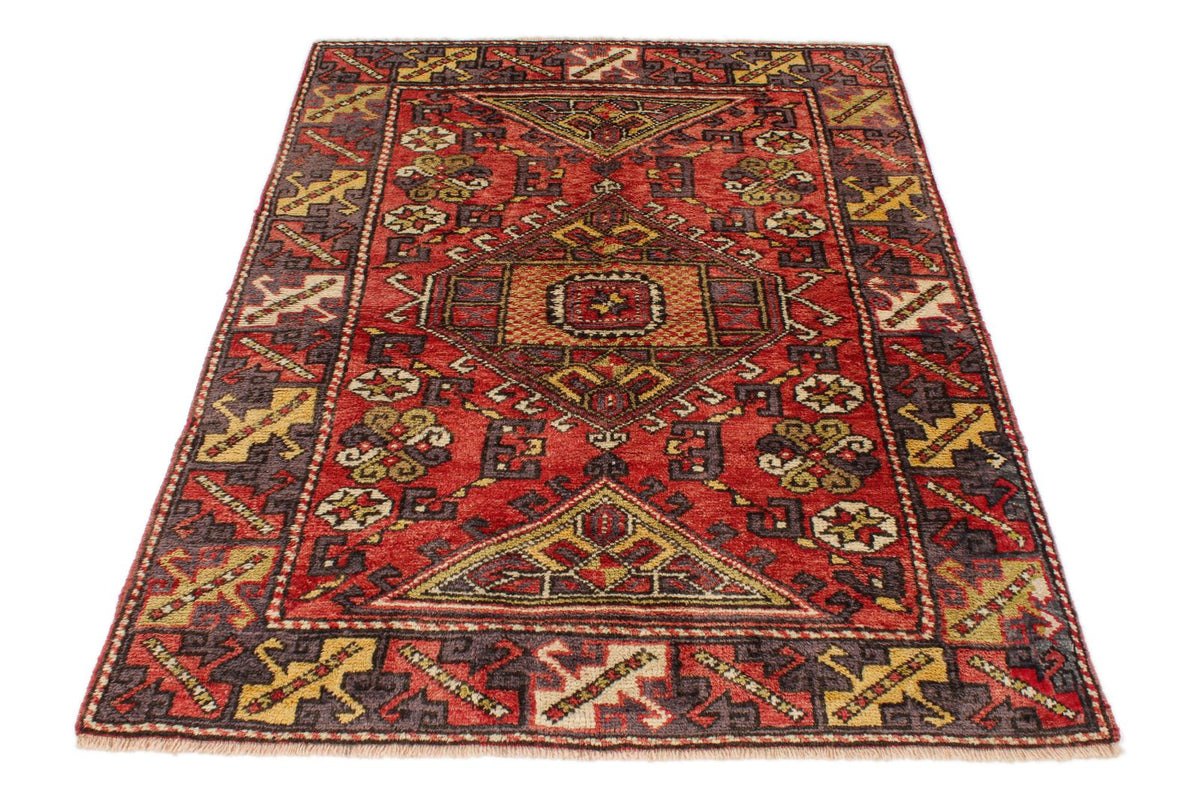 4x6 Red and Purple Kazak Tribal Rug