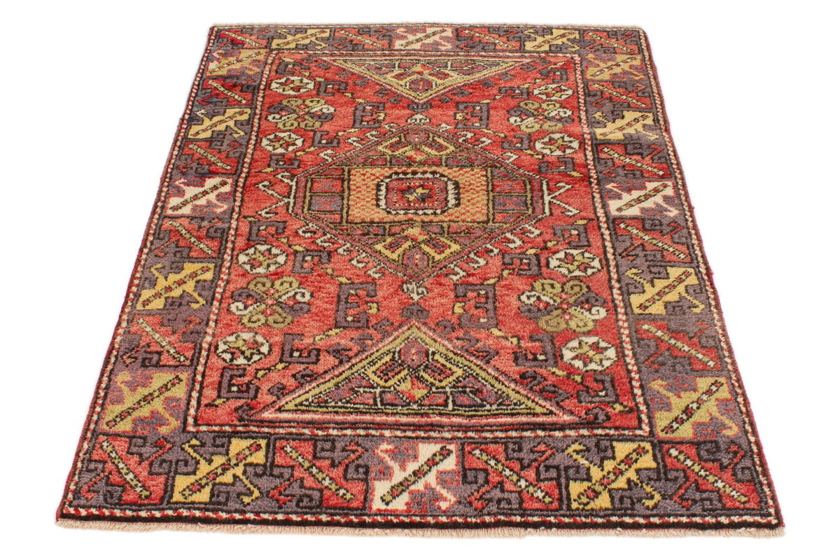 4x6 Red and Purple Kazak Tribal Rug
