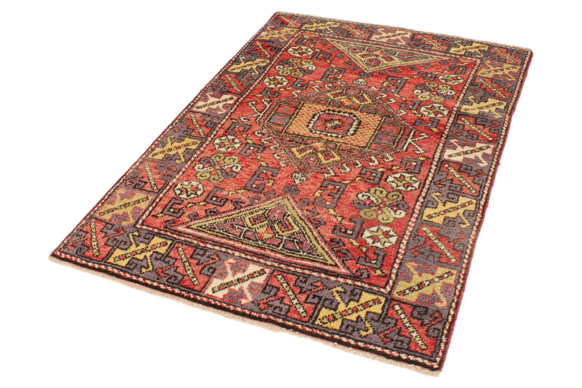 4x6 Red and Purple Kazak Tribal Rug