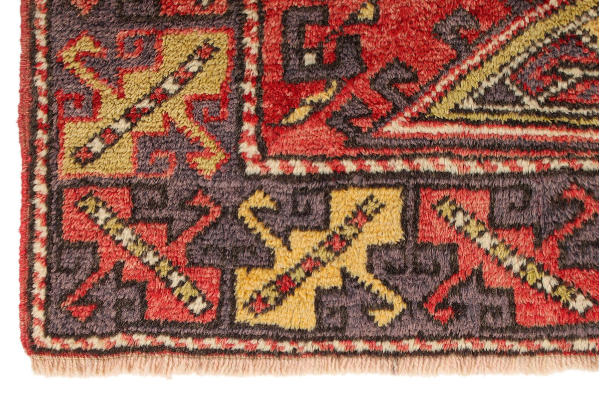 4x6 Red and Purple Kazak Tribal Rug