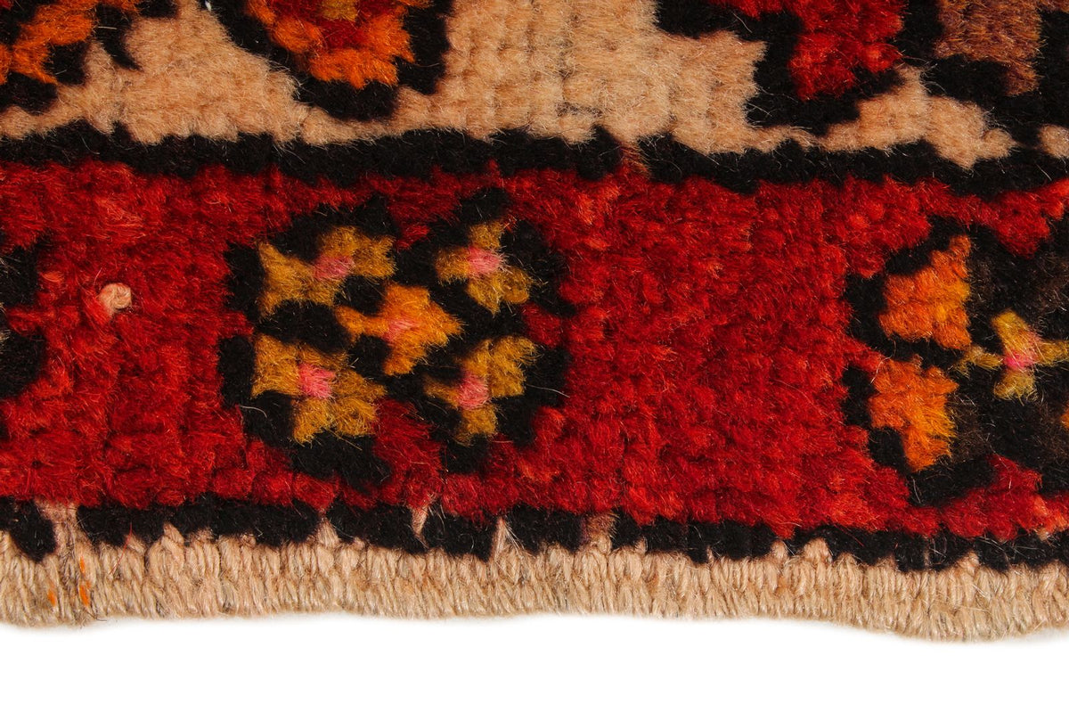 4x6 Red and Ivory Turkish Tribal Rug