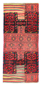 3x8 Red and Multicolor Persian Runner